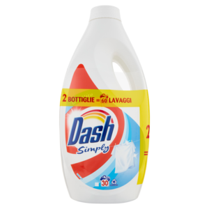 Dash Simply Detersivo Liquido Lavatrice Classico 2x30 = 60 Lavaggi