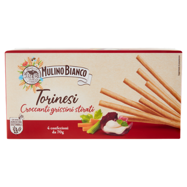 Mulino Bianco Torinesi Grissini Croccanti Stirati con Farina Sostenibile 280g