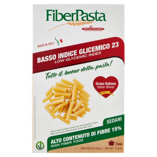 FiberPasta Basso Indice Glicemico 23 Sedani 500 g