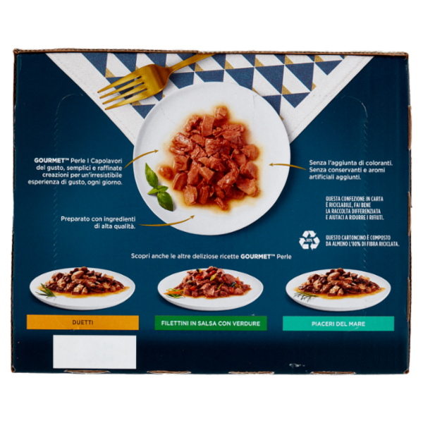 PURINA GOURMET Perle I Capolavori del Gusto Pollo, Vitello, Salmone, Pesce dell'Oceano 24x85g