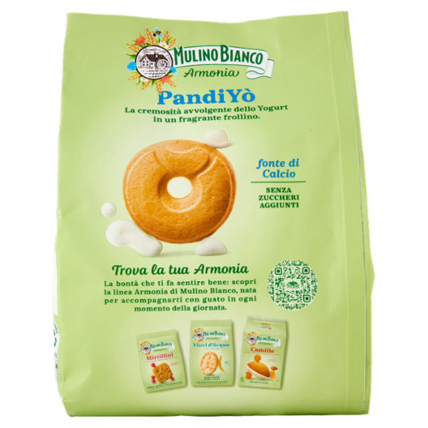 Mulino Bianco Armonia Pandiyò Biscotti Yogurt Bianco Senza Zuccheri Aggiunti Fonte di Calcio 270g