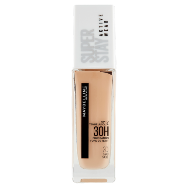 Maybelline New York Fondotinta Liquido SuperStay 30H Active Wear, Sand (30), 30 ml