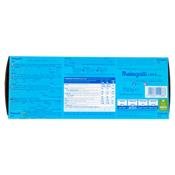 Melegatti 1894 Colomba Cioccolato 750 g