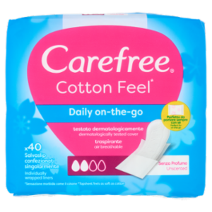 Carefree Cotton Feel* Daily On-the-go Salvaslip 40 Pz