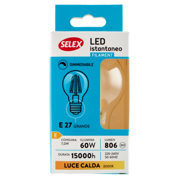 Selex Lampadina Led SMD Goccia E27 7W