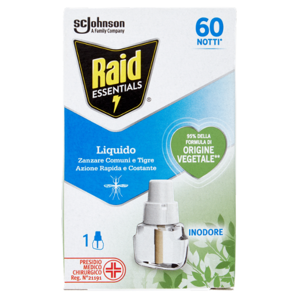 Raid Essentials Liquido Ricarica 60 notti 36 ml