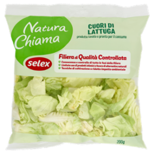 Selex Natura Chiama Cuori Di Lattuga Lavati e Pronti Per Il Consumo 200 g