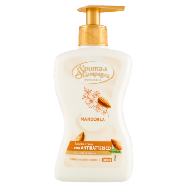 Spuma di Sciampagna Benessere Sapone crema Mandorla 300 ml