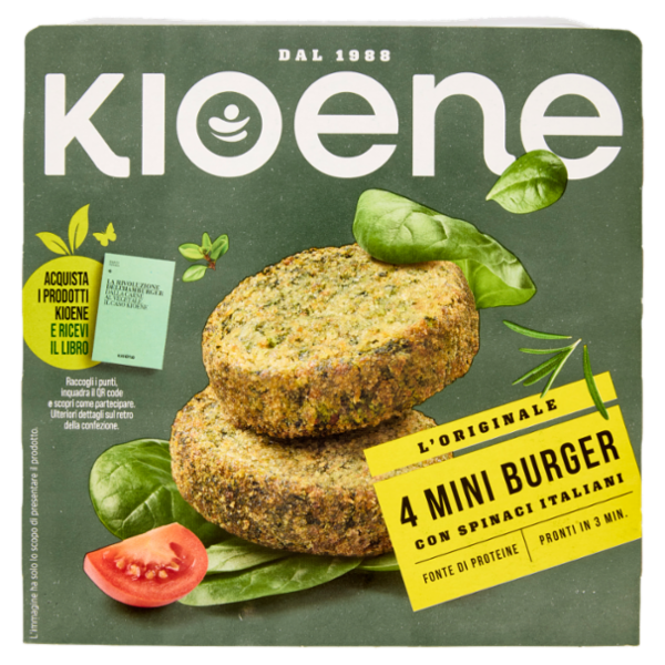 Kioene l'Originale 4 Mini Burger con Spinaci Italiani 200 g
