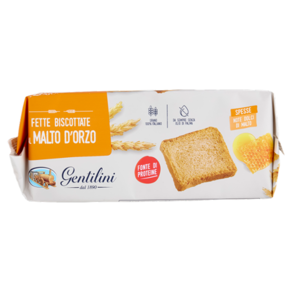 Gentilini Fette Biscottate al Malto d'Orzo 185 g