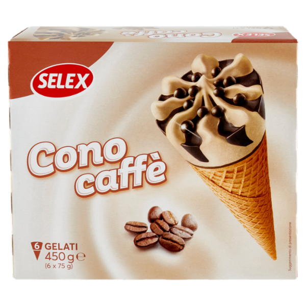 Selex 6 Coni di Gelato Caffè 450 g