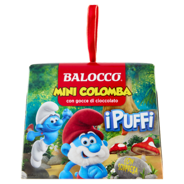 Balocco Mini Colomba con gocce di cioccolato i Puffi 100 g