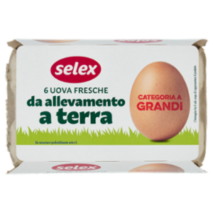 Selex 6 Uova Fresche Grandi Da Allevamento a Terra Categoria A