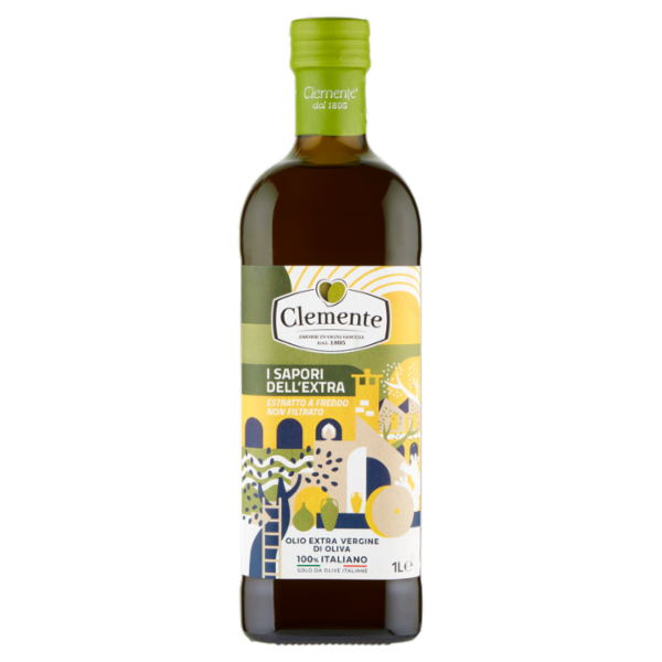 Clemente i Sapori dell'Extra Olio Extra Vergine di Oliva 100% Italiano 1 L