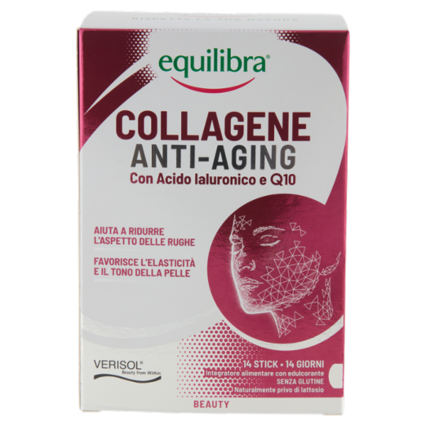 equilibra Collagene Anti-Aging con Acido Ialuronico e Q10 14 Stick monodose 140 g