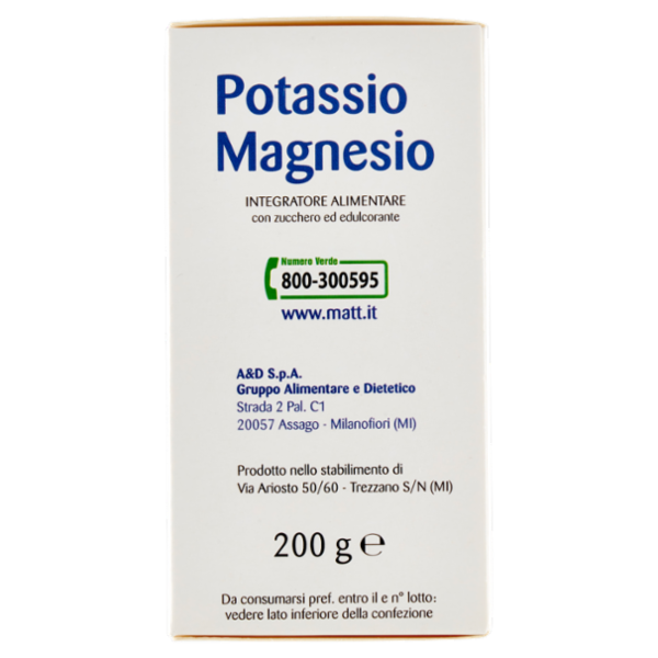 Matt Divisione Pharma Potassio Magnesio 20 buste di granulare effervescente 200 g