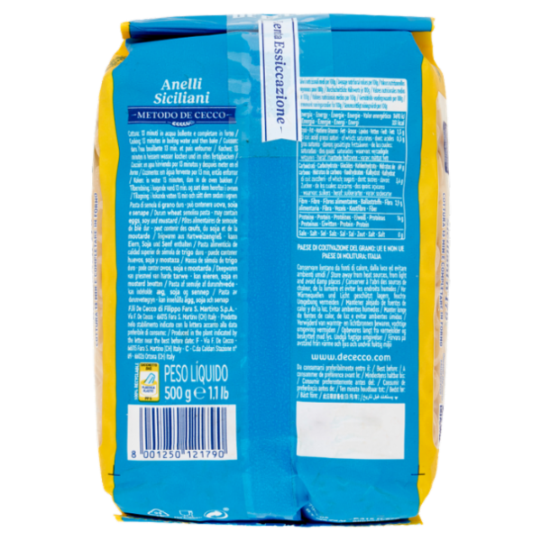 De Cecco Anelli Siciliani n° 179 500 g