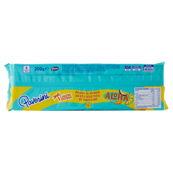Pavesi Pavesini Aloha Snack Gusto Mango Cocco Ananas Biscotti Limited Edition 200g