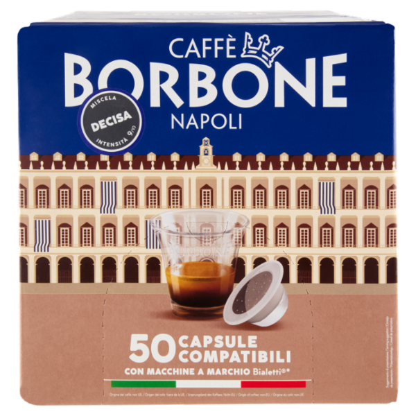 Caffè Borbone Miscela Decisa Capsule Compatibili con Macchine a Marchio Bialetti* 50 x 6 g