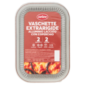 Selex Contenitore Extrarigido In Alluminio Laccato Con Coperchio 2 Porzioni 2 Pezzi