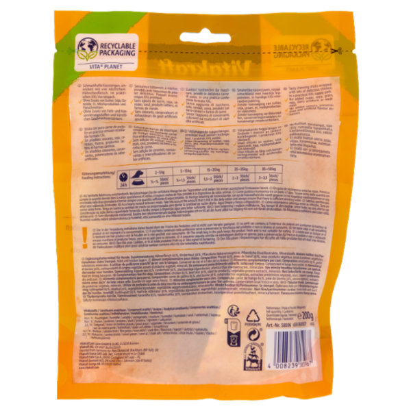 Vitakraft pure Chicken XXL Bonas Bastoncini masticabili con pollo 200 g