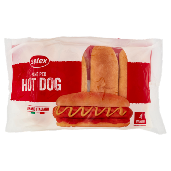 Selex Pane per Hot Dog 4 pezzi 250 g