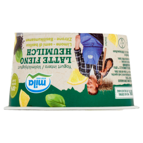 mila Yogurt intero Latte Fieno Limone - semi di basilico 150 g