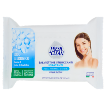 Fresh & Clean Salviettine Struccanti Idratanti 20 Pz