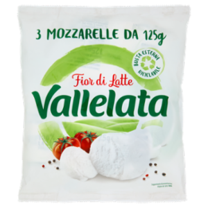 Vallelata Fior Di Latte Mozzarelle 3 x 125 g