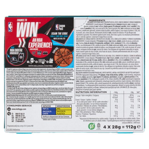 Kellogg's Special K High Protein 23% Cocco, Cacao e Anacardi 4 x 28 g