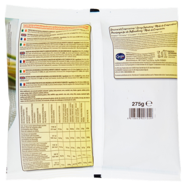 Garbo Fiori di Zucca in pastella Prodotto Surgelato 275 g