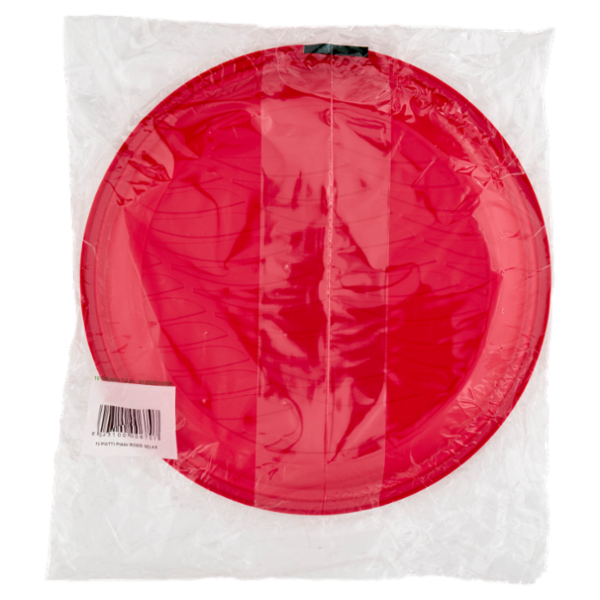 Selex Natura Chiama Piatti Piani Biodegradabili e Compostabili Ecologici Rossi 10 pezzi