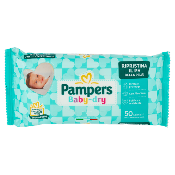 Pampers Baby-dry Salviette 50 pz