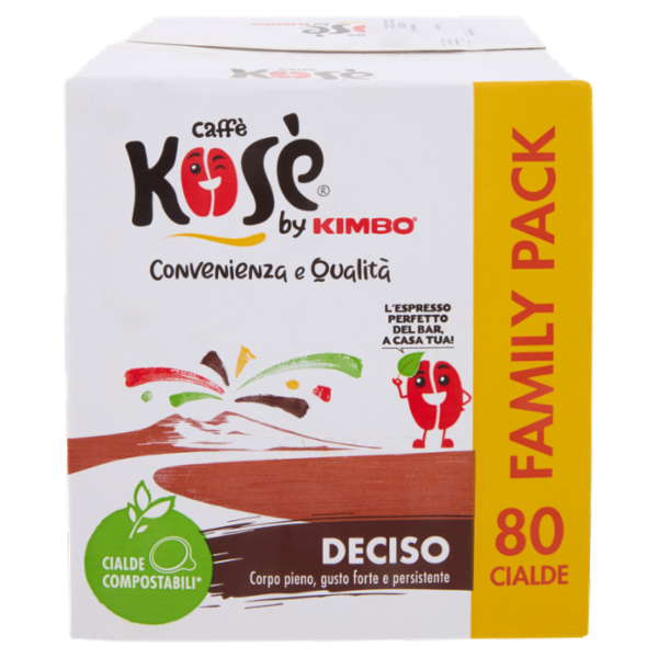 caffè Kosè Deciso Cialde Compostabili* 80 x 7,3 g