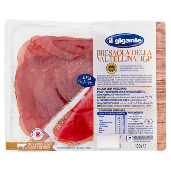 IL GIGANTE Bresaola della Valtellina IGP 100 g