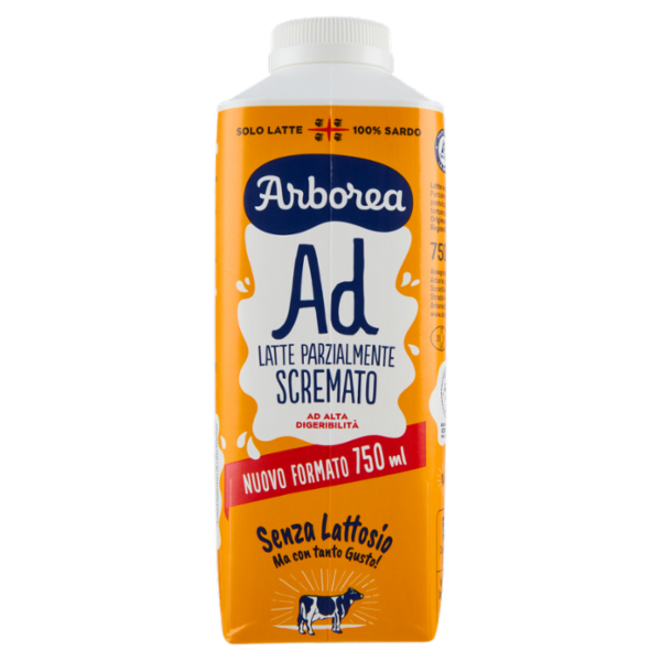 Arborea Ad Latte Parzialmente Scremato ad Alta Digeribilità Senza Lattosio 750 ml
