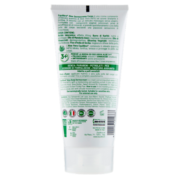 equilibra Aloe 3+ Dermocrema Corpo Idratante Protettiva 150 ml