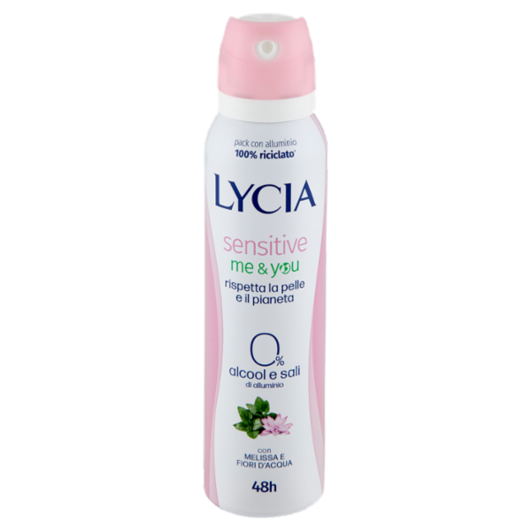Lycia sensitive me & you con Melissa e Fiori d'Acqua deo spray 150 ml