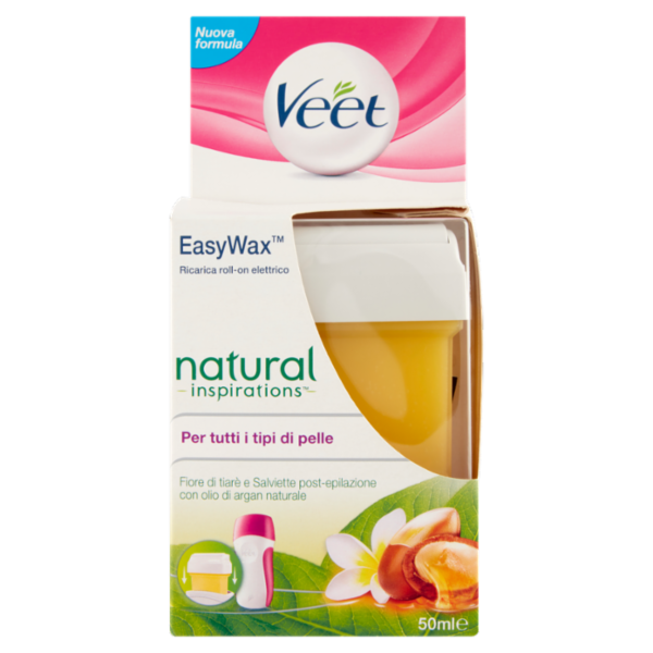 Veet Ricarica Roll-On Natural Inspirations Fiore Tiarè & Argan Oil - 50 ml