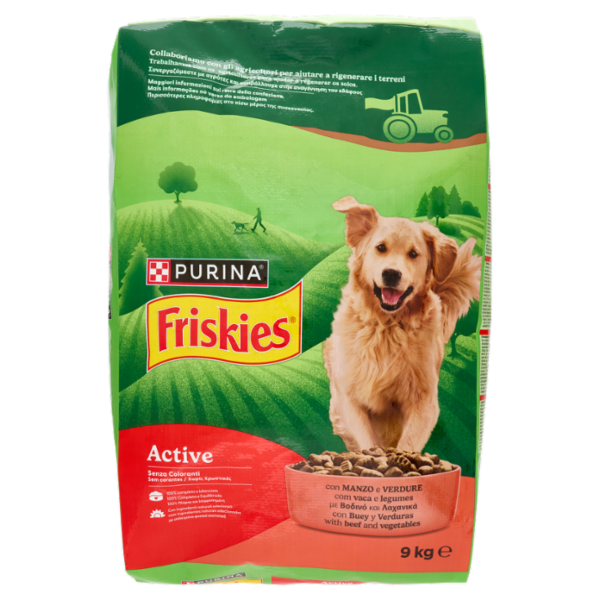 PURINA FRISKIES Active Manzo e Verdure 9kg
