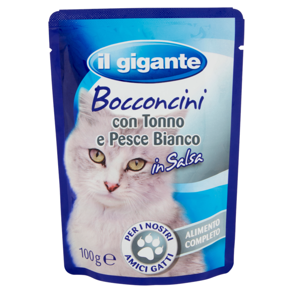 IL GIGANTE Bocconcini con Tonno e Pesce Bianco in Salsa 100 g