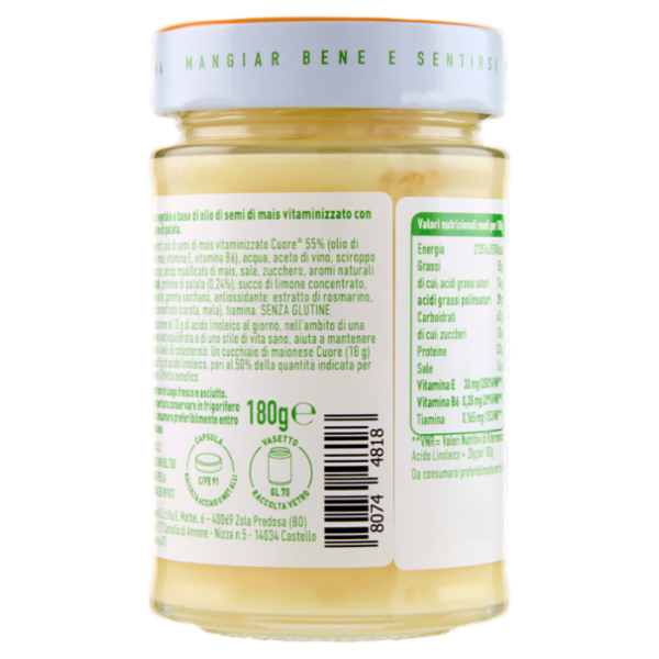 Cuore maionese vegetale senza uova 180 g