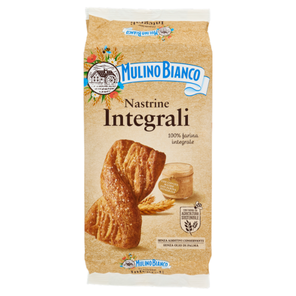 Mulino Bianco Nastrine Integrali Merenda 100% Farina Integrale 6 pezzi 240g