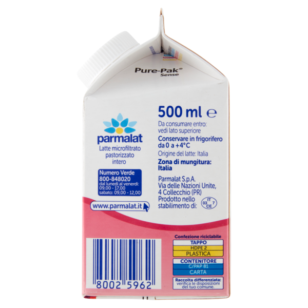 parmalat Bontà e Gusto Latte Intero 500 ml