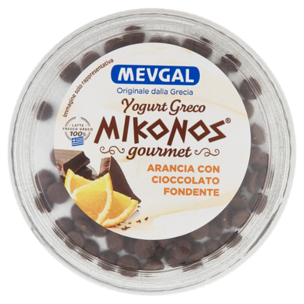 Mevgal Yogurt Greco Mikonos gourmet Arancia con Cioccolato Fondente 165 g