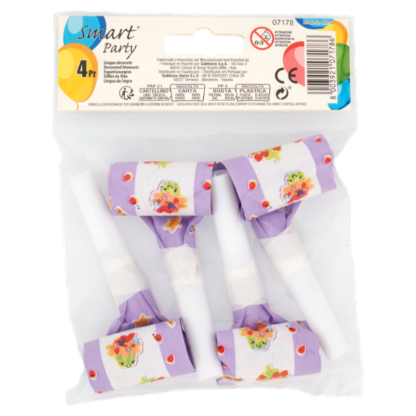 Smart Party Lingue Decorate 4 pz