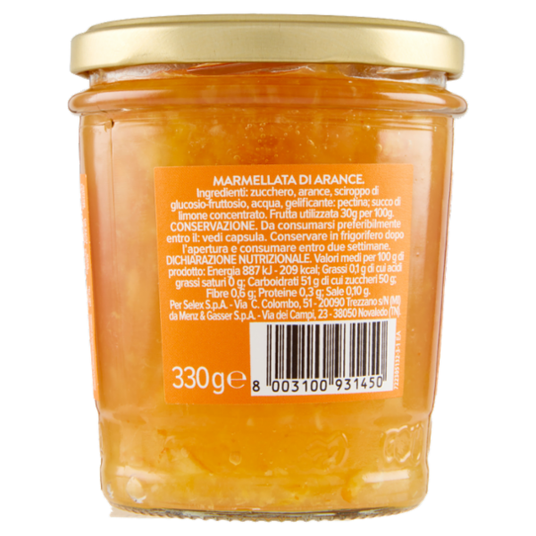 Selex Marmellata di Arance 330 g