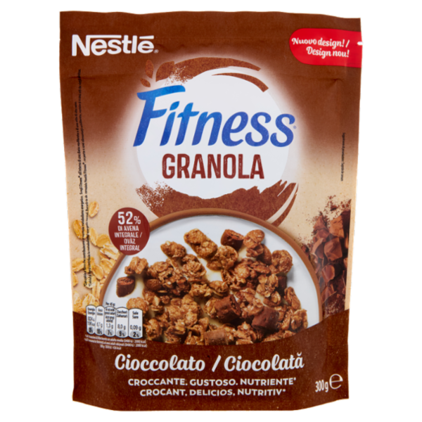 FITNESS Granola Cioccolato con Avena e Cereali Integrali 300g