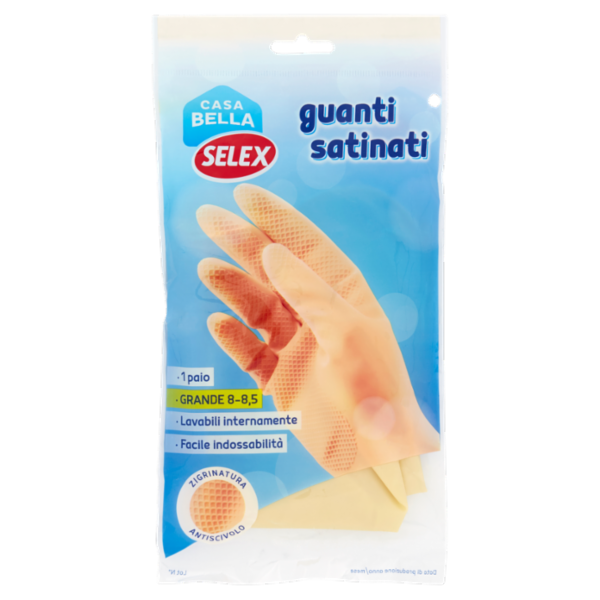 Selex Casa Bella Guanti Satinati Misura Grande (8-8,5)