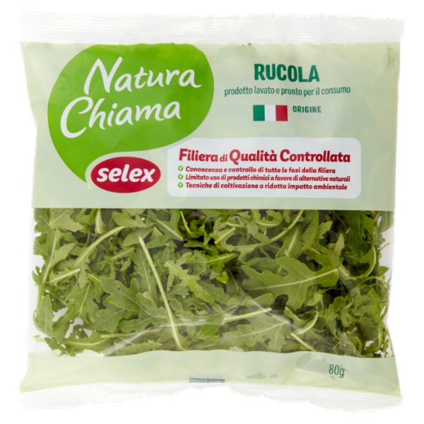 Selex Natura Chiama Rucola Lavata e Pronta per il Consumo 80 g